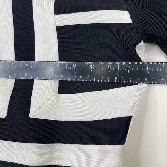 House Of CB London Womens Kayton Bandage Crop Top Size L Black Stretch Full Zip - Picture 7 of 10